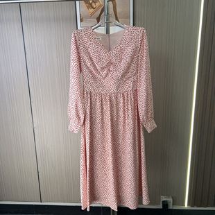 法式 早春复古温柔长袖 港风 88撤柜FT碎花2025连衣裙新款 111