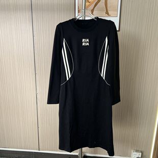7268撤柜剪标时尚女装2026长袖宽松设计款连衣裙
