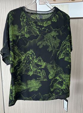 5001品牌撤柜CH夏季上衣短袖中老年女装宽松妈妈薄款T恤