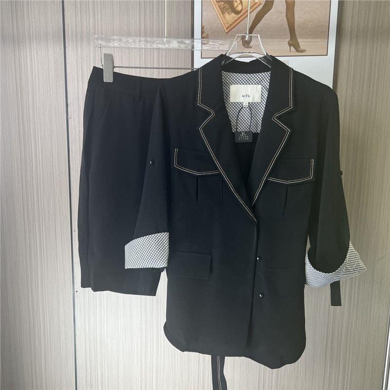 31016撤柜ATU时尚外套西装短裤套装