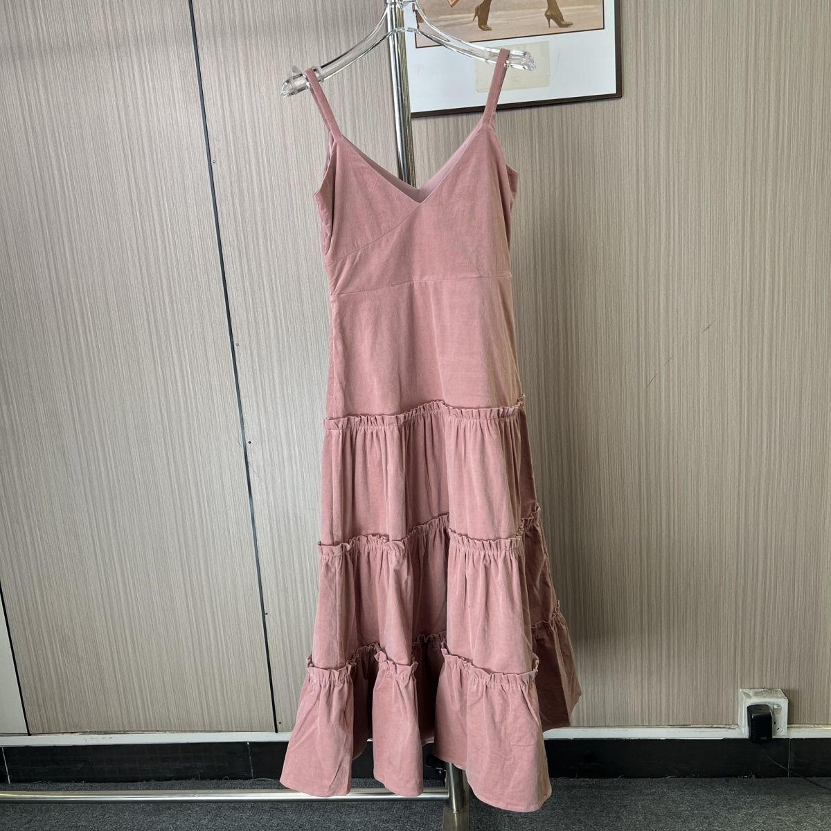 111-85撤柜FT法式连衣裙度假收腰新款长裙气质吊带