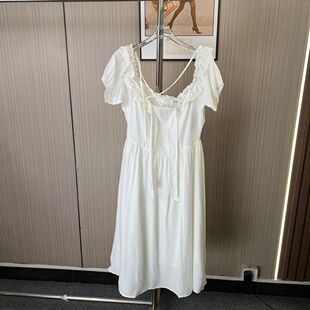 小众长裙森女风连衣裙少女白色海边度假 1993撤柜AL法式