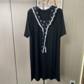 女装 短袖 新款 1028撤柜cg大码 显瘦裙子中长款 休闲宽松连衣裙T恤