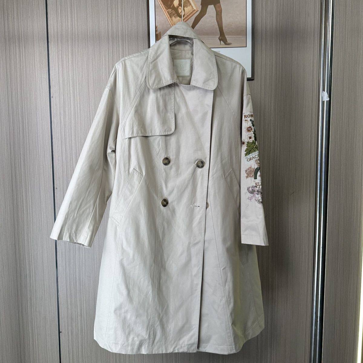 26034撤柜XG秋冬新款韩版宽松显瘦休闲中长款风衣外套