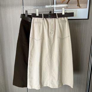 0190撤柜xxq春秋季时尚百搭工装休闲半身裙