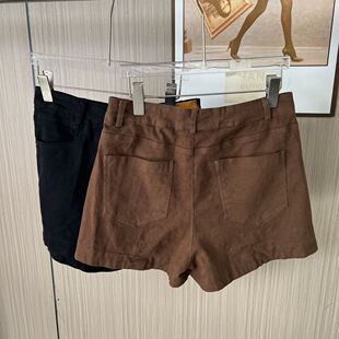 0318品牌撤柜ST时尚女装新款咖色牛仔短裤夏季高腰百搭