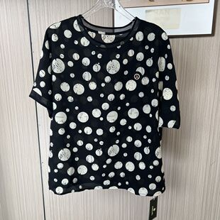 5142品牌撤柜CH夏季新款大波点薄款圆领短袖T恤上衣女
