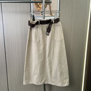 显瘦长裙 高腰新款 1019撤柜xxq时尚 开叉牛仔半身裙2025夏季