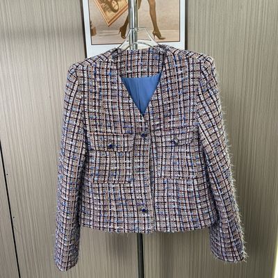 2251撤柜xxq法式香风粗花呢短款气质2025外套新款上衣