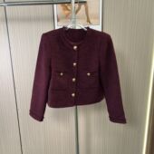 6688撤柜xxq小香风长袖 粗花呢百搭短洋气外套上衣 秋季 新款 短款