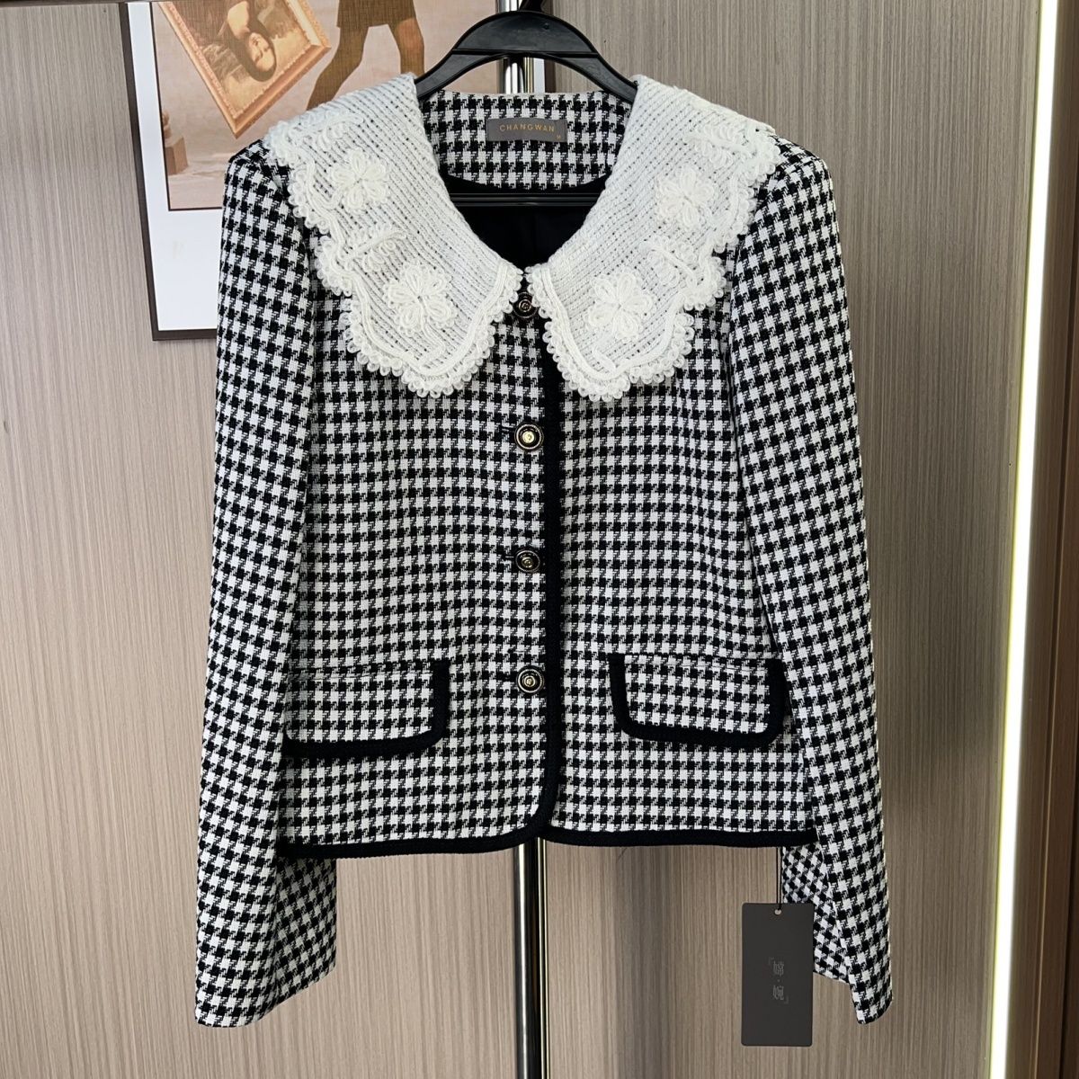 0157南油女装小香风格子新款短款短外套春秋气质时尚上衣