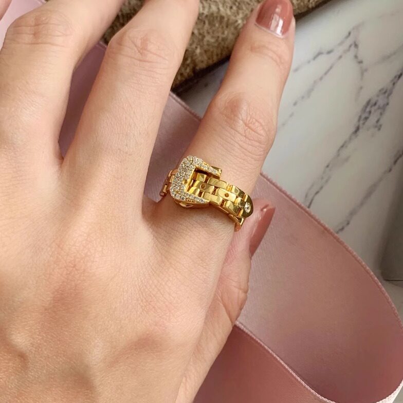 软链蛇形戒指女rings日韩ins冷淡风简约bracelets镀18k金皮带手链