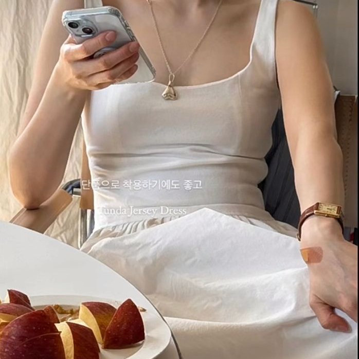 mona同款韩国设计感大桃心吊坠项链银色立体心形爱心坠项饰女