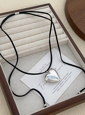 fever韩素希同款项链爱心系带蝴蝶结choker项链项圈辣甜酷锁骨链