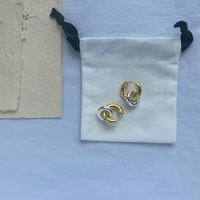 韩国博主向日葵欧尼同款耳环小众高级感可拆卸撞色甜甜圈简约耳圈