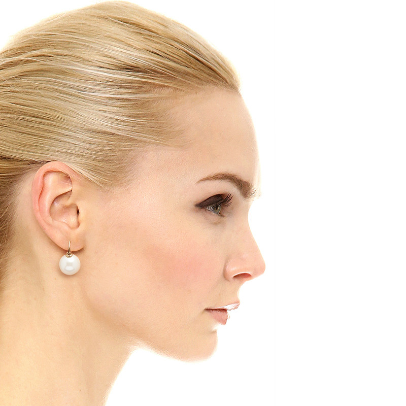 巴洛克大珍珠耳扣欧美ins镀金