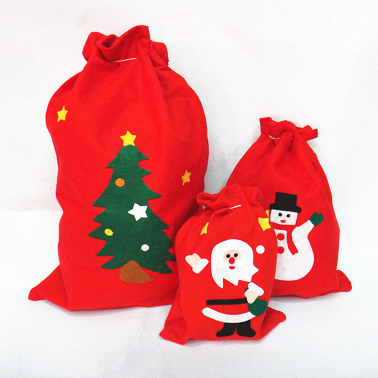 圣诞老人礼物袋背包无纺布红色大兜大口袋大号福袋Santa sack bag