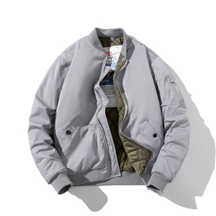 秋冬余文乐同款ins潮纯色棒球棉服男情侣加厚飞行员夹克外套潮牌