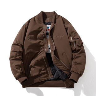秋冬季刺绣加厚棉衣日系cityboy棒球棉服飞行员夹克男女短款外套