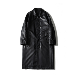 诺丁山皮衣夹克2026春秋冬季新款美式高级感情侣中长款风衣外套男