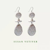 SUSAN VETIVER「松石」自然产物新潮流风格 简约时髦百搭耳环