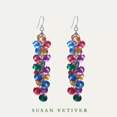 「靓」 SUSAN VETIVER 原创小众设计手工串珠复古靓丽耳环