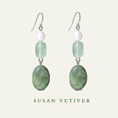 SUSAN VETIVER「瞬」中式 古风天然石淡水珍珠小众925银耳钩耳夹