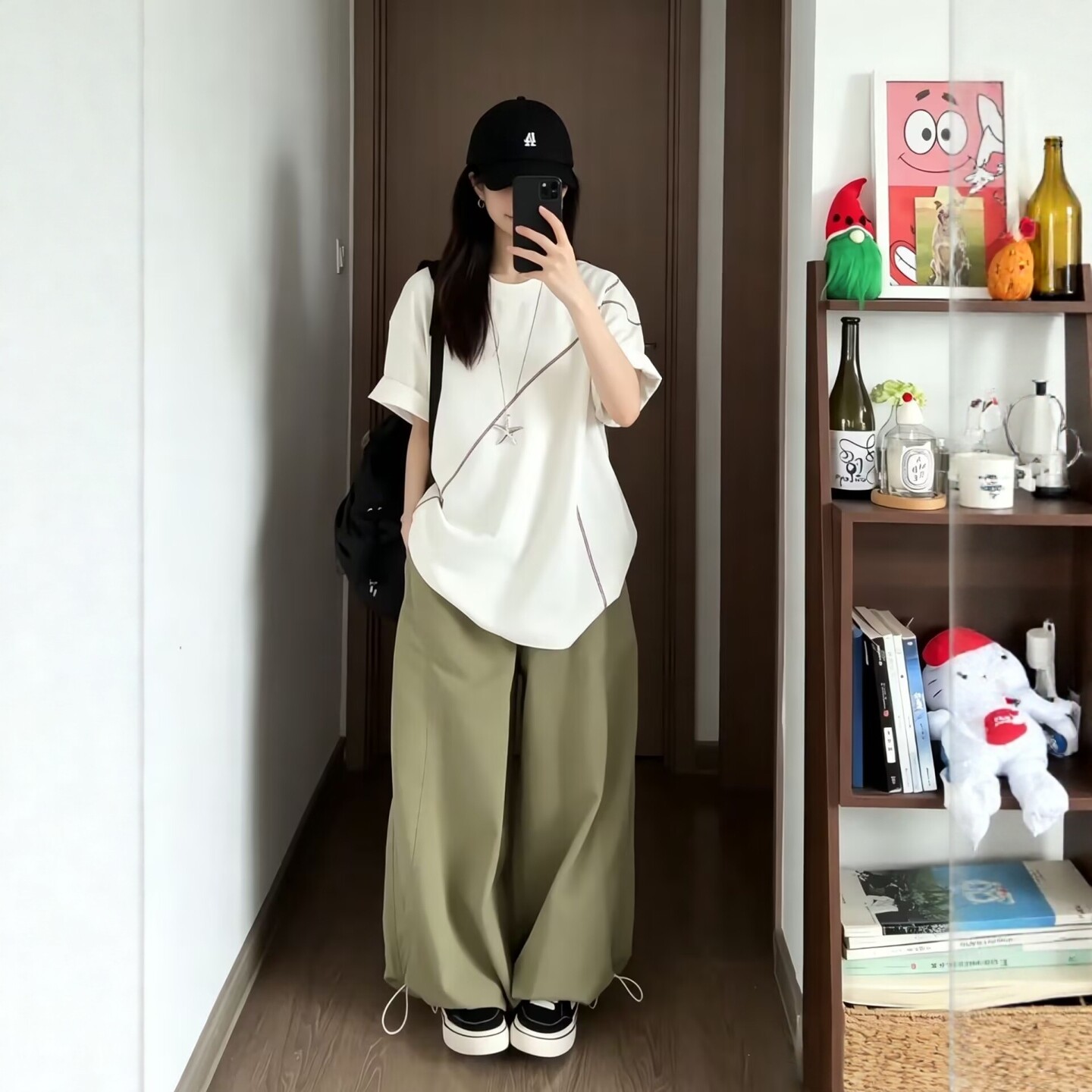 中性风酷帅休闲运动服套装女夏季撞色哈苏线短袖阔腿裤OOTD两件套