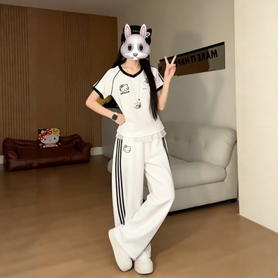 休闲运动服套装女夏季少女两件套