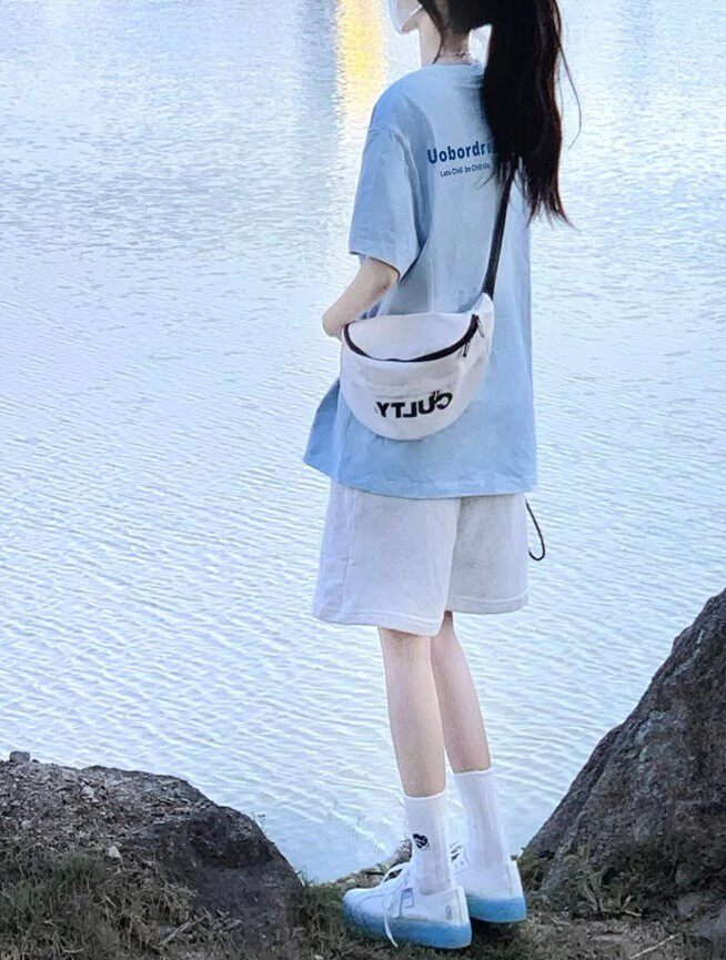 学院风网红减龄运动套装女夏季薄款短袖短裤宽松休闲跑步服两件套