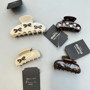 芥末实拍韩国东大门新款 樱桃甜美发夹后脑勺盘发夹子镶钻抓夹发饰