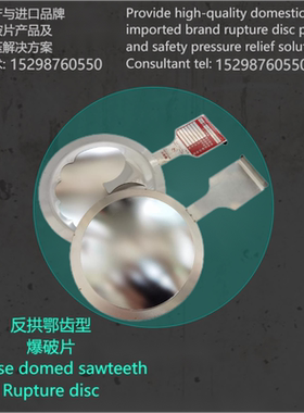 反拱鄂齿型爆破片YE泄爆装置夹持器管道压力容器超压安全泄放定制