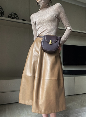 清仓！皮裙版JIL S* BALLOON气质立体花苞设计感半身裙伞裙