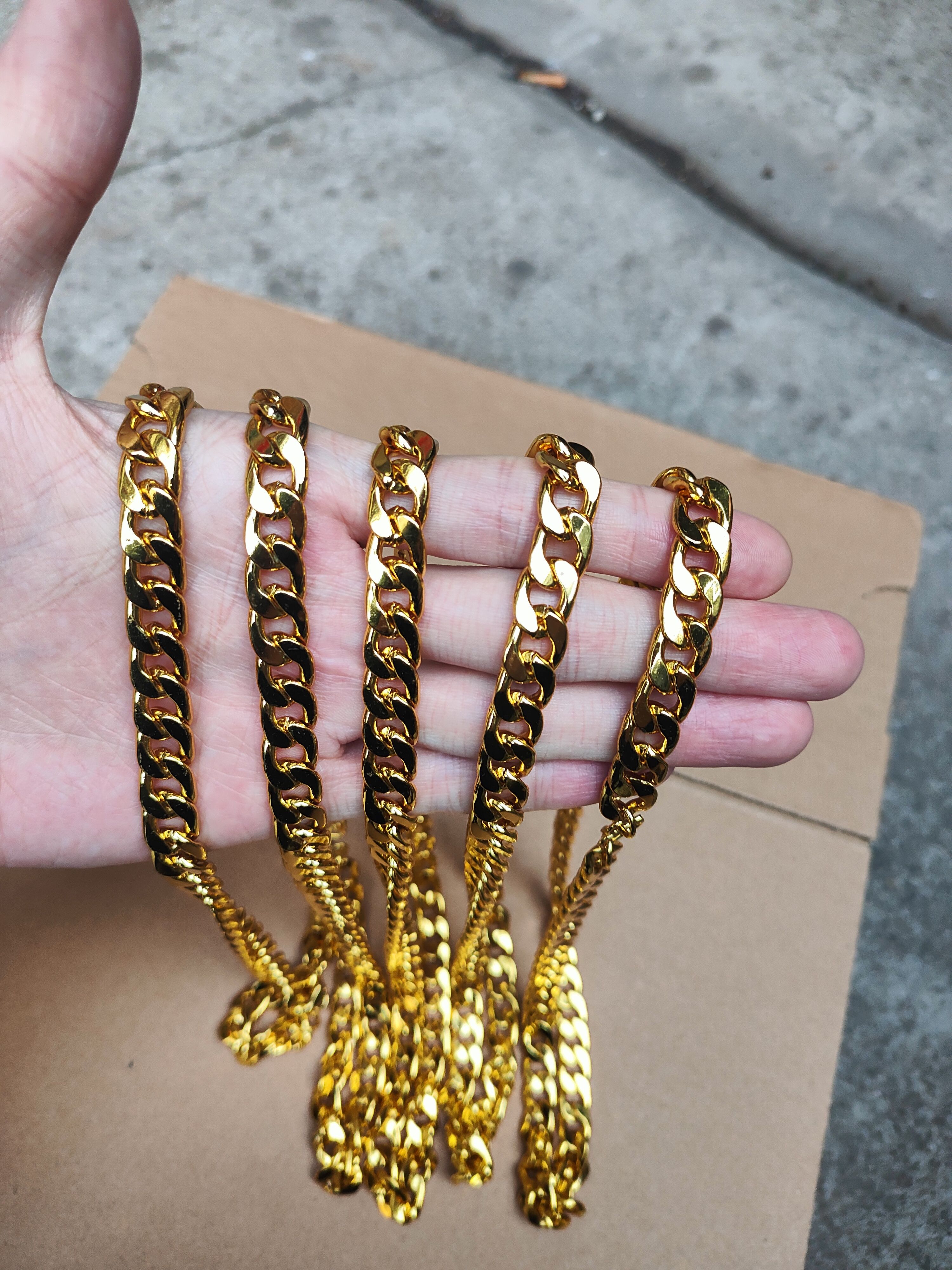 抖音直播up主夸张大金链子假道具男粗嘻哈项链仿真金男士土豪网红