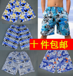 海边漂流男式沙滩裤男速干桃皮绒青年薄款五5分海边海滩裤短裤男