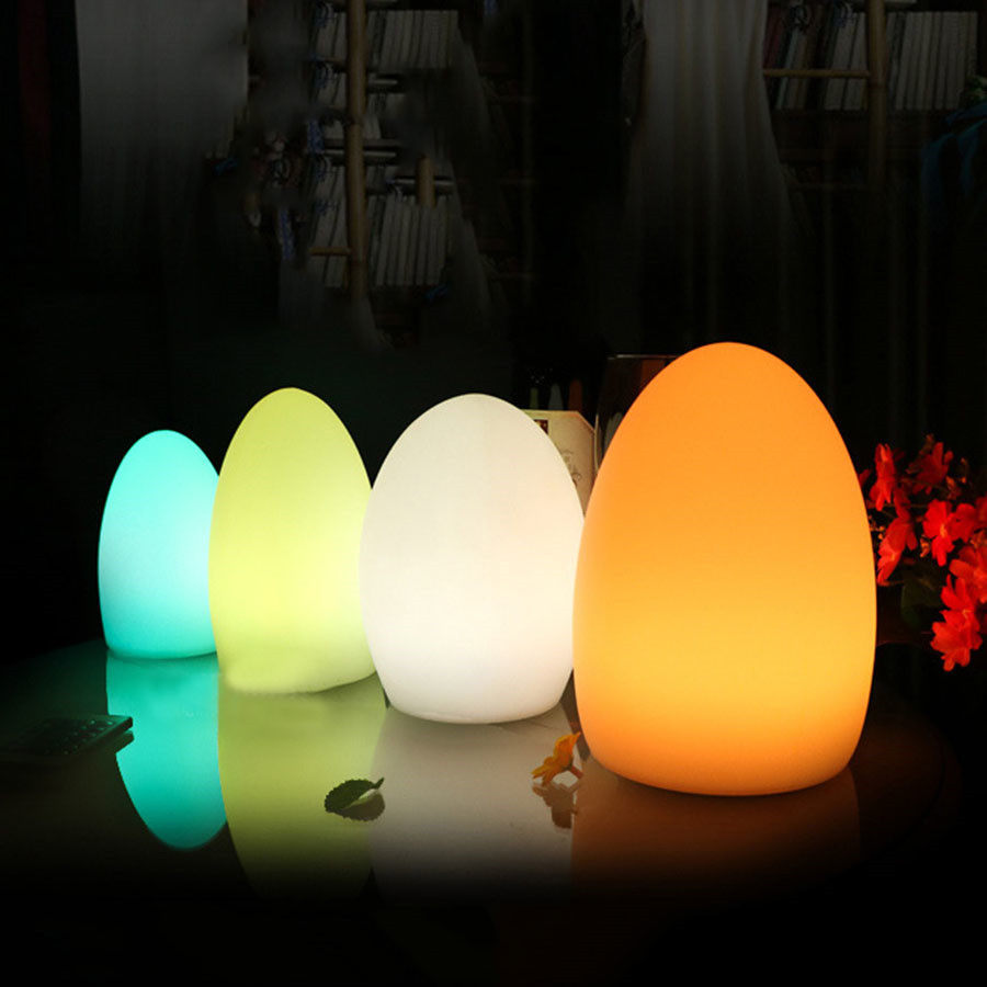 usb charge 16 colors egg shaped led night lamp table light