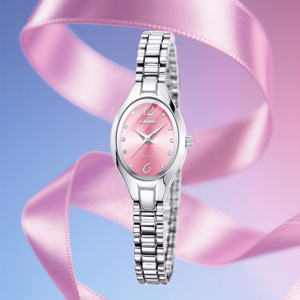 LIEBIG时尚防水轻奢时装粉色女表