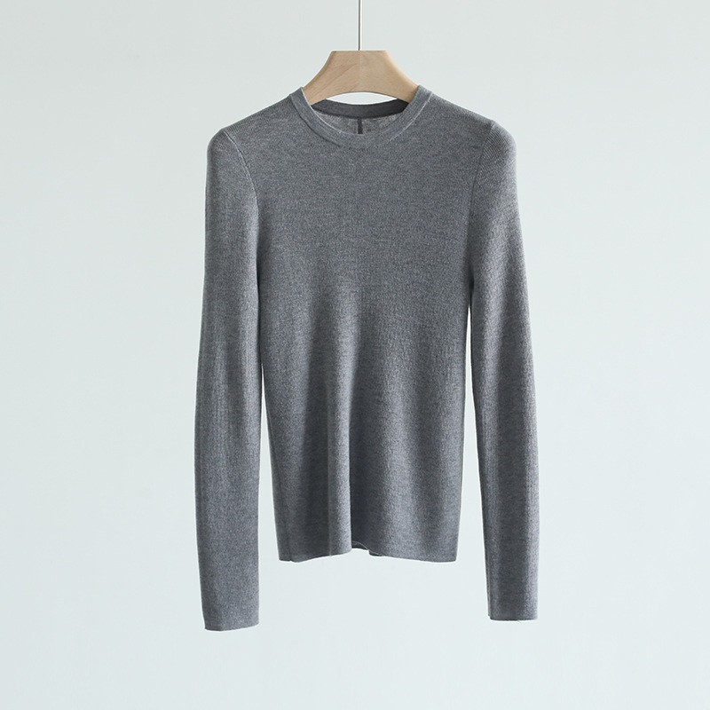 超细羊毛内搭修身毛衣