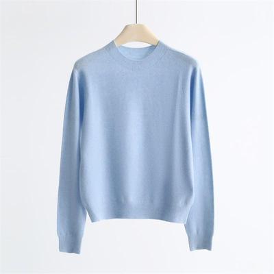 外贸原单超细羊毛无缝一体针织衫亲肤软暖薄毛衣基本款简约打底衫