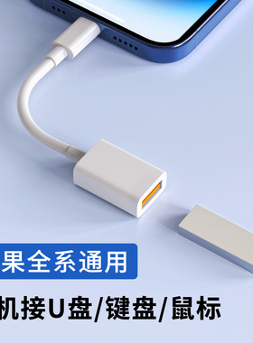 适用苹果iPhone15pro手机12通用16max转接头lightning转USB转换器OTG数据线U盘键盘SD鼠标13多功能14读卡器TF