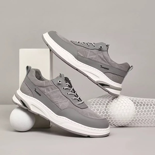 名人烟斗男鞋休闲老爹运动透气布鞋春秋款帅气潮男板鞋舒适运动鞋