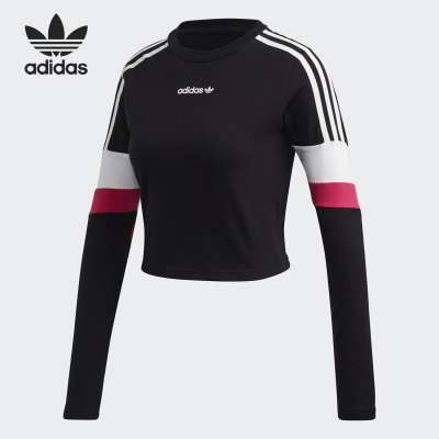 阿迪达斯印花运动宽松长袖上衣