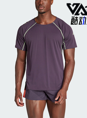 Adidas/阿迪达斯正品新款情侣款跑步运动透气短袖T恤IS0721