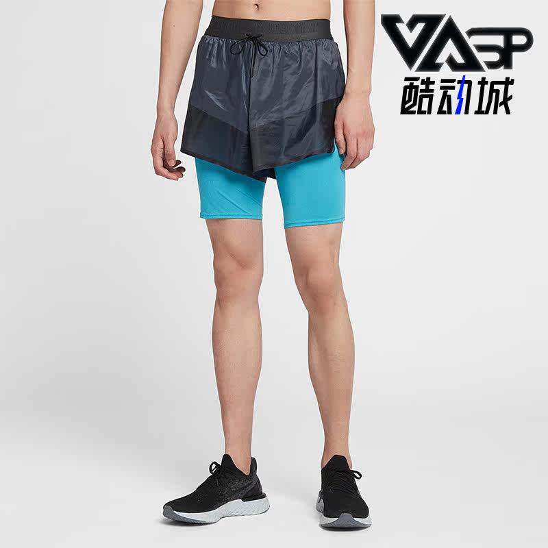 Nike/耐克正品运动休闲 男子健身跑步训练假两件短裤 AQ6444-060