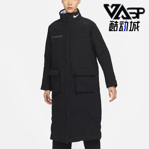 耐克女子中长款立领棉服