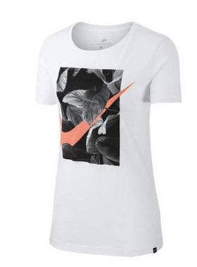 Nike/耐克正品18新款女子圆领断勾印花休闲舒适透气短袖T恤AO2764