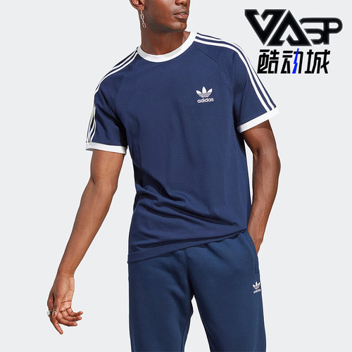 阿迪达斯男子运动短袖