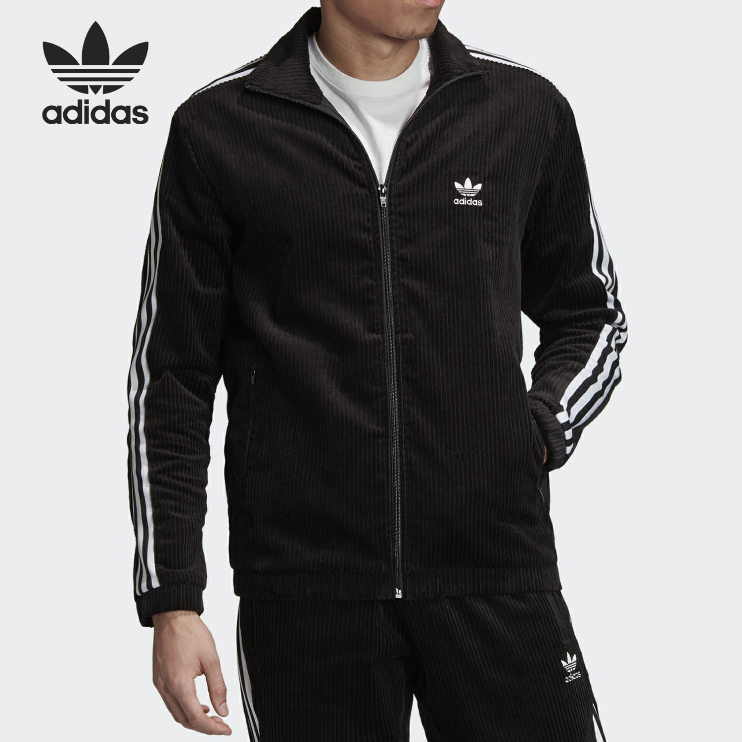 阿迪达斯三叶草男子休闲运动外套