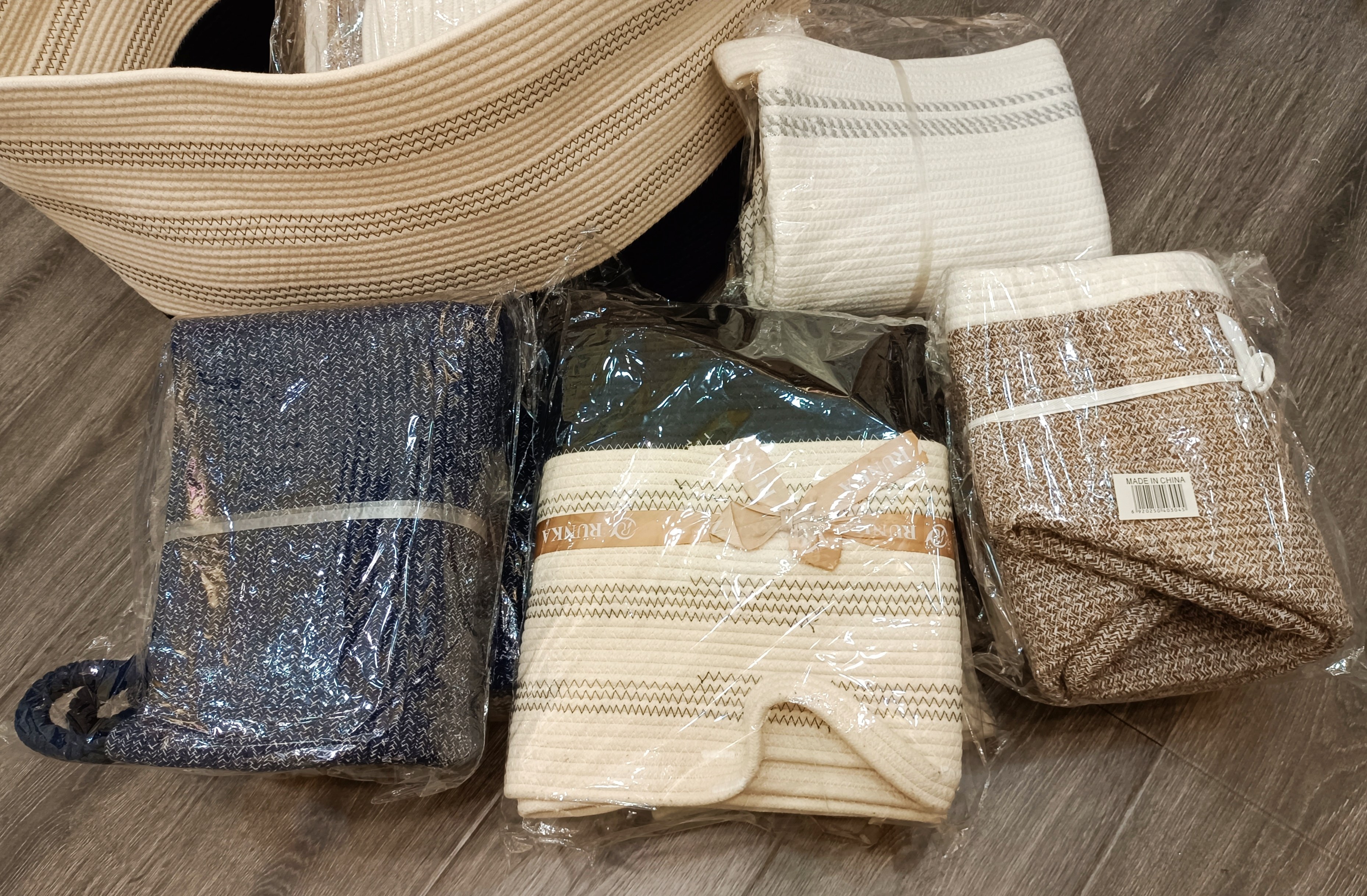 棉绳编织家居置物篮玩具杂物衣服收纳筐大号脏衣篮宠物小窝收纳篮