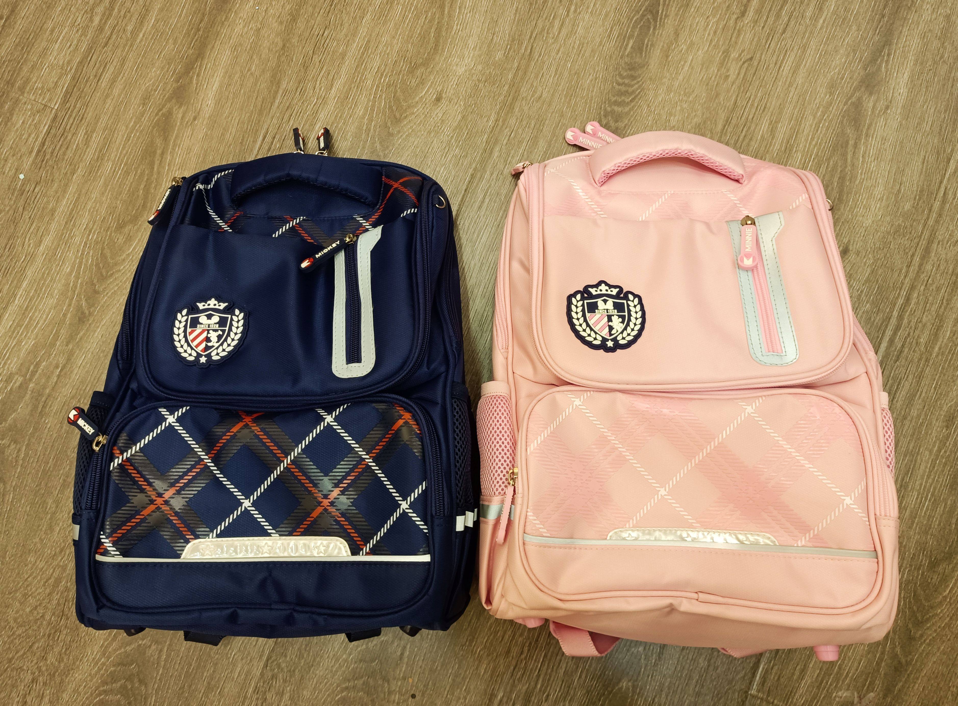 小数量现货高品质双肩包粉色蓝色芭比粉学生双肩包背包